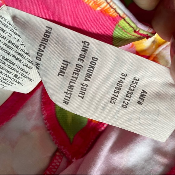 Hollister Floral Low Rise Shorts W23 Size 00 Pink Orange Hawaiian Summer Holiday - Picture 11 of 12